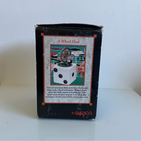 Enesco A Wheel Deal Mice and Dice Casino Mini Action Musical Luck be a Lady - Picture 8 of 13